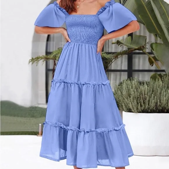 NEVER WORN ๐๐ป๐ฅ๐๐ป Womens Casual Summer Midi Dress - Picture 2 of 5